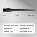 Antistatische Bürste Industriewerkzeug Nylon Reinigungsbürste mit schwarzem Rundgriff - Nr. 3 Rundgriff 11 Borsten