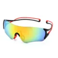 Occhiali da sole sportivi alla moda per ciclismo all'aperto protezione solare. - Montatura Nero Rosso Specchio Giallo