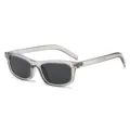 Klassische Retro-Sonnenbrille mit quadratischem Rahmen, modische kleine UV-Schutz-Sonnenbrille. - C2 Hellgrauer Rahmen Graue Gläser