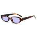 Vintage ovale Sonnenbrille mit Schildpatt-Gestell und lila Gläsern für Alltag und Autofahren. - C2 Schildpatt Rahmen Hellviolette Gläser