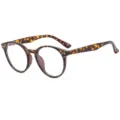 Retro runde Schildpatt Brille, stilvolle Vintage Optikfassung für den täglichen modischen Look. - Demi Rahmen Anti-Blaulicht