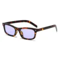 Retro Schildpatt Sonnenbrille mit helllila Gläsern, stilvolle kleine quadratische Damen Sonnenbrille. - C5 Schildpatt Rahmen Hellviolett Gläser