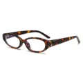 Retro Schildpatt ovale Brille, stilvolle leichte optische Korrekturbrille für den Alltag. - C12 Schildpatt Rahmen Blaulichtfilter-Gläser