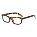 Vintage Schildpatt optische Brille mit rechteckigem Rahmen für Damen, modische Retro Brille. - C14 Schildpatt-Rahmen Anti-Blaulicht-Gläser