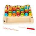 Wooden magnetic fishing and bug catching toy with letters for kids learning and fun. - Letter Style