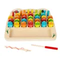 Wooden magnetic fishing toy set, early learning math puzzle game for kids and toddlers. - Number Style