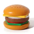 Jouet empêchable burger en bois pour enfants, cuisine jeu de rôle jouet éducatif. - Burger B