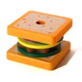 Jouet en bois sandwich hamburger empilable jeu educatif enfant nourriture bloc - Sandwich B