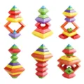 Pyramide de sagesse en bois blocs de construction de diamants jouet educatif enfant. - Par défaut