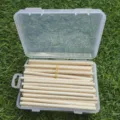 Wooden counting sticks set with clear plastic storage box for kids math learning tools - Natural Wood Color
