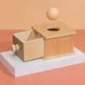 Montessori Holzobjekt Permanenz Box Frueherziehung Lernspielzeug fuer Kinder Baby - Ballabwurf-Box