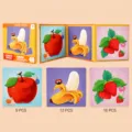 Kinder magnetisches Puzzle Buch Obst Serie 9 12 16 Teile lernendes Spielzeug fuer Kinder - Stufe 1 Früchte