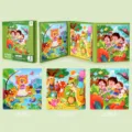 Children magnetic progressive puzzle book portable fold toy for early learning 16 20 25 pieces - Level 3 Joy
