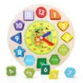 Holz Uhr Formensortierspielzeug für Kinder, Lernspielzeug für geometrisches Zuordnen. - Standard