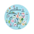 Children wooden number maze puzzle toy early education learning board game for kids - Circular Numbered