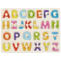 Holz Buchstabe Brett mit Knöpfen Montessori Früherziehung Spielzeug für Kleinkinder lernen. - A-102 Großbuchstaben