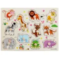 Rompecabezas de madera de animales Montessori juguete educativo temprano para niños 1-3 años - Animales del bosque A-3009