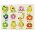 Juguete de rompecabezas de frutas de madera para niños, educación temprana montessori - Frutas A-3011
