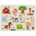 Tablero de rompecabezas de granja de madera para niños juguete educativo temprano - Animales de la granja A-3017