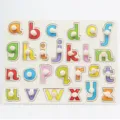 Juego de tablero de rompecabezas de alfabeto de madera Montessori para niños. - A-103 letras minúsculas
