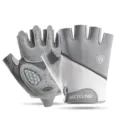 Half-finger cycling gloves, breathable ice silk fitness sports training anti-slip gloves - S / Gray