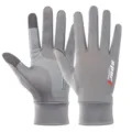 Men's Ice Silk Touch Screen Gloves Anti-Slip Sun Protection Driving Cycling Sports - Full Finger / Gray