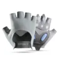 Breathable half finger fitness gloves for men and women gym workout cycling sports gear - S / Gray