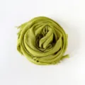 Sciarpa tinta unita chartreuse in lino cotone estate leggera traspirante lunga elegante. - 180*90CM / Giallo Autunno