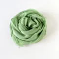 Scialle estivo in cotone e lino verde chiaro tinta unita, lunga sciarpa parasole. - 180*90CM / Verde Smeraldo Chiaro
