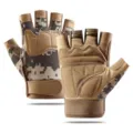 Men half finger tactical gloves for outdoor sports hiking cycling fitness training non slip - M / Paratrooper Half-Finger Gloves - Sand Camo