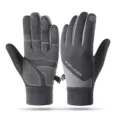 Winter thermal sports gloves for men and women, windproof anti-slip fleece cycling running gloves. - One Size / Dark Gray