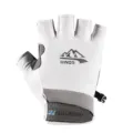 Summer ice silk half-finger cycling gloves, breathable UV protection for outdoor sports. - M / Iceberg Half Finger - White