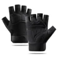 Men's black half-finger tactical gloves for outdoor sports, cycling, fitness training and antislip. - L / Para Half-Finger Black