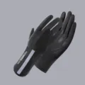 Black sports anti-UV sun protection gloves with reflective strip for cycling and driving. - One Size / Medium Long - Black