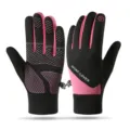 Winter outdoor sports gloves windproof thermal cycling running non-slip touch screen gloves - One Size / Rose Red