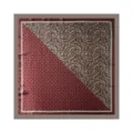 Vintage paisley print satin square scarf 90cm elegant women head wrap and neck shawl - D9506 - Maroon / Maroon