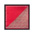 Foulard quadrato in raso fantasia cachemire rosso 90cm bandana vintage donna accessorio - D9506 - rosso / Rosso