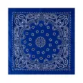 Blue paisley bandana 68cm square scarf women cotton silk headscarf hair wrap chic new - Sapphire Blue
