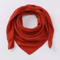 Solid Color Cotton Linen Square Scarf Vintage Headscarf Chic Women Shawl Red 90cm - Crimson