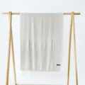 Sciarpa invernale effetto cashmere tinta unita in variante bianco sporco con frange - Beige