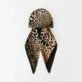 Leopard Muster Satin Kopftuch Mütze - Stilvoller Sonnenschutz Kopfbedeckung Für Damen - Gelb und Schwarz Leopardenmuster