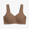 Brauner nahtloser Sport-BH für Damen, breiter Träger Fitness Yoga Weste und Laufunterwäsche. - 38/85C / Oberteile / Mokka