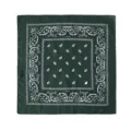 Dunkelgrünes Paisley Baumwolle Bandana quadratischer Schal für Outdoor Sport und Radfahren. - Dunkelgrün