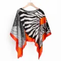 Pañuelo de seda con estampado para mujer, patrón de cebra retro abstracto, protección solar. - TS2413