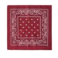 Rotes Paisley Bandana 100% Baumwolle quadratisches Tuch für Outdoor Radfahren Mode Hip-Hop. - Bordeauxrot