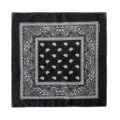 Schwarzes Paisley Bandana 100% Baumwolle Kopftuch Outdoor Radfahren Halstuch Maske. - Schwarz