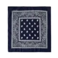 Dunkelblaue Baumwoll Bandana klassisches quadratisches Kopftuch fuer Outdoorsport Radfahren. - Marineblau