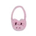 Handgehaakte roze varkenspop mini crossbody tas schattig wol speelgoed accessoire voor poppen - Varkensschoudertas / Roze