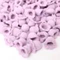 Handmade crochet lily of the valley flower heads, purple knitted DIY craft material. - Purple