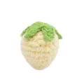 Pendentif fraise au crochet fait main en laine fruit charme mignon sac accessoire cadeau. - Fraise texturée en jaune clair n° 16